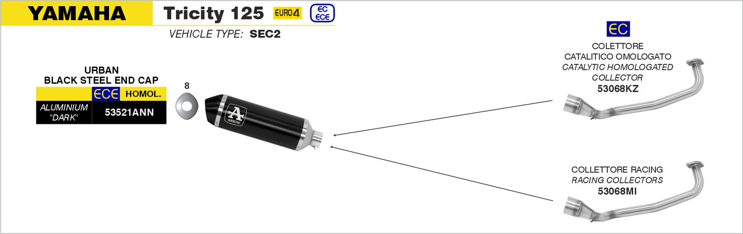 Collettore racing per scarico Urban