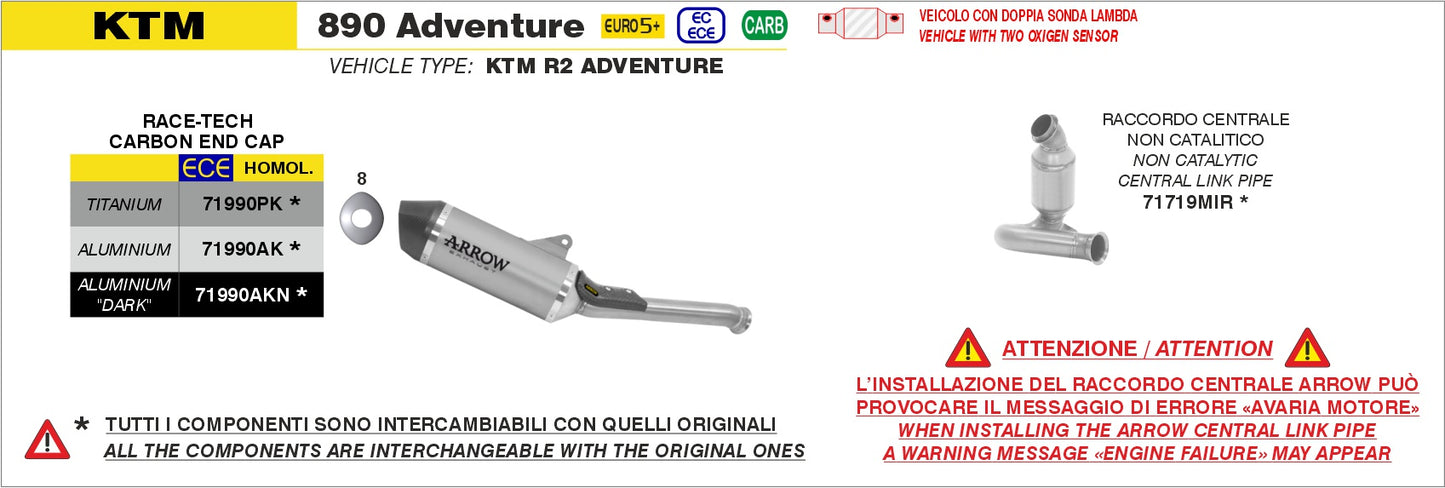 Terminale Race-Tech alluminio con fondello carby