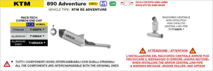 Terminale Race-Tech in titanio con fondello carby