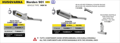 Terminale Race-Tech in titanio con fondello carby
