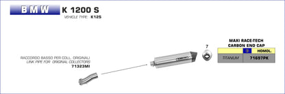 Terminale Maxi Race-Tech Approved titanio con fondello carby