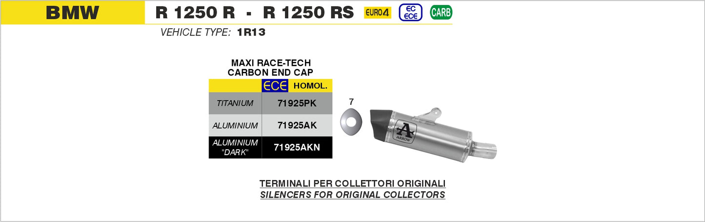 Terminale Maxi Race-Tech titanio con fondello carby