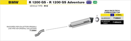 Terminale Maxi Race-Tech Approved titanio con fondello carby