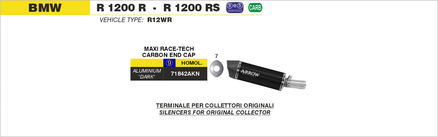 Terminale Maxi Race-Tech titanio con fondello carby