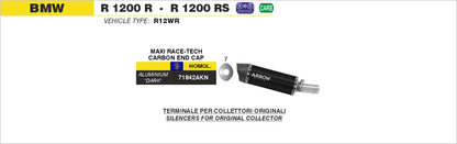 Terminale Maxi Race-Tech titanio con fondello carby