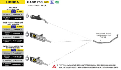Terminale Race-Tech Alluminio con fondello carby - versione corta
