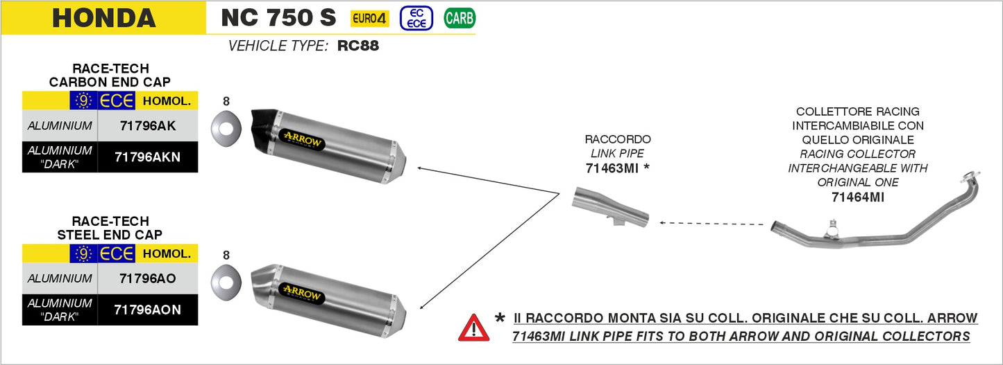 Terminale Race-Tech alluminio Dark