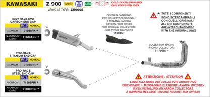 Terminale Indy Race EVO titanio con fondello carby