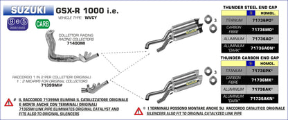 Raccordo centrale non catalitico