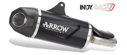 Terminale Indy Race EVO alluminio Dark con fondello carby