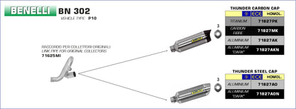 Terminale Street Thunder alluminio con fondello carby