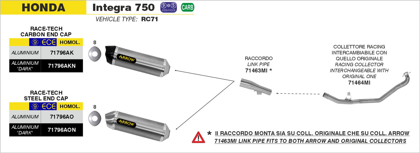Terminale Race-Tech carbonio con fondello carby