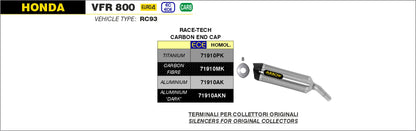 Terminale Race-Tech titanio con fondello carby