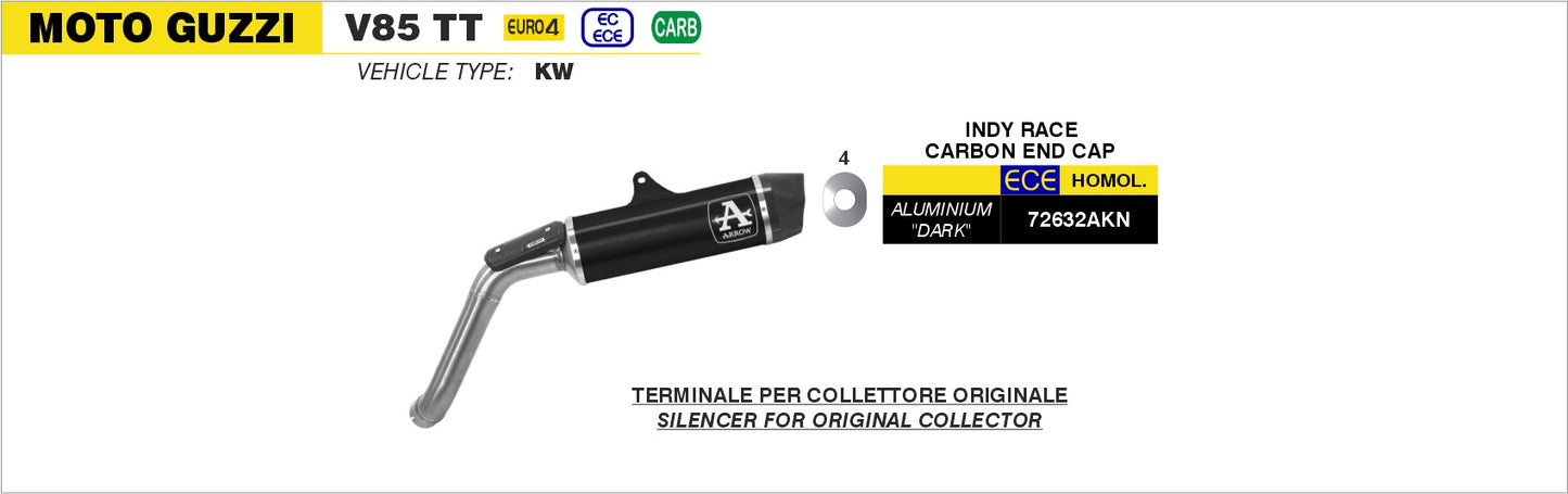 Terminale Indy Race titanio con fondello carby