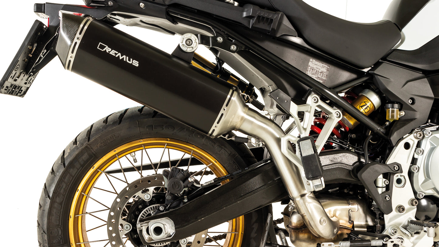 Remus Black Hawk EC approved slip-on for BMW F 850 GS 2018-2022