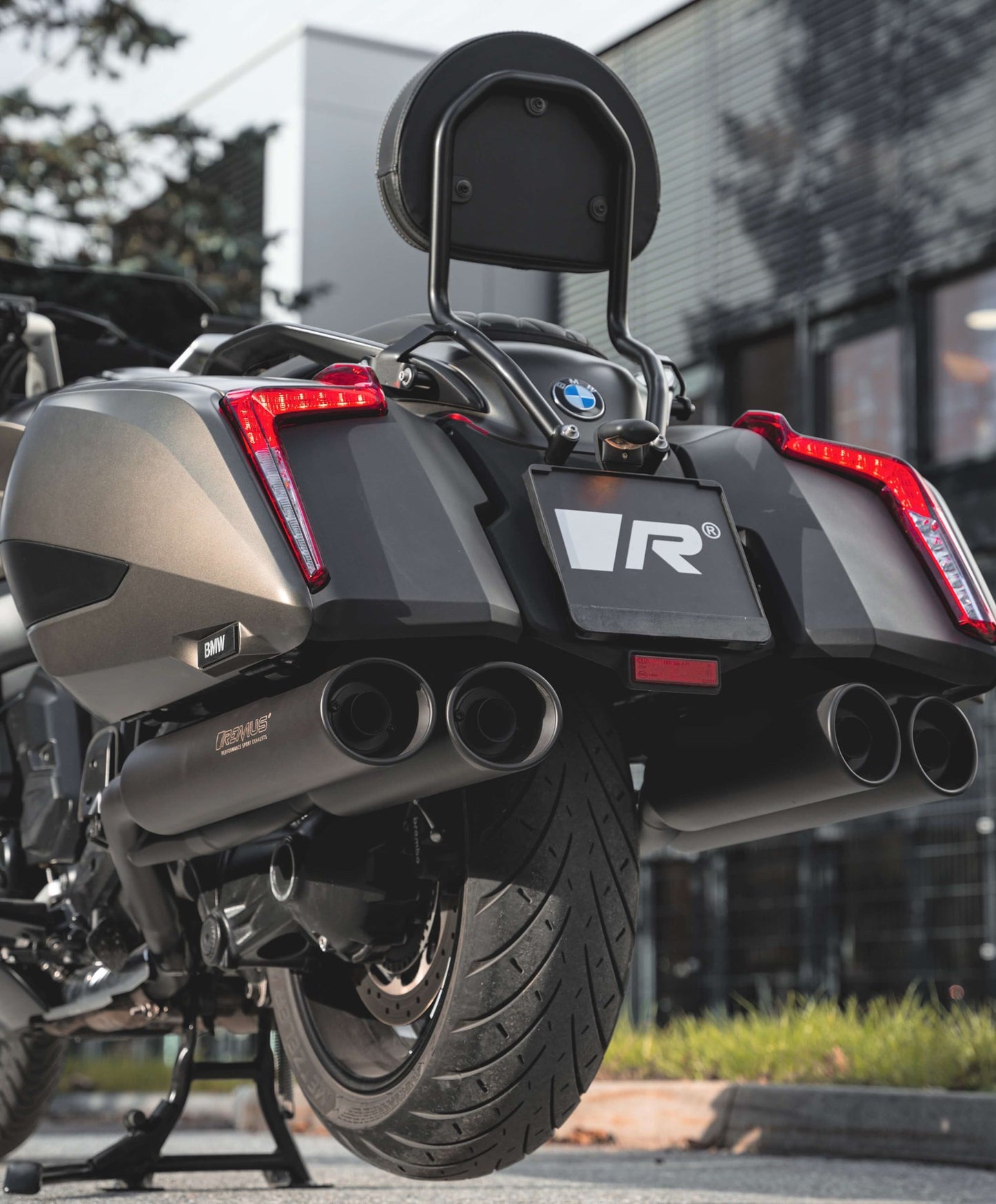 REMUS Quad Exhaust EC approved stainless steel black for BMW K 1600 BAGGER/GRAND AMERICA 2021-2024