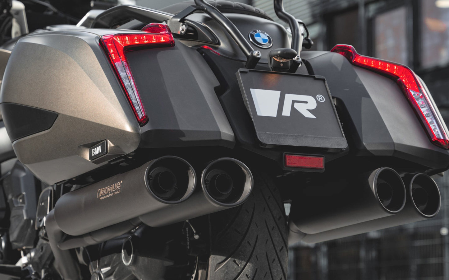 REMUS Quad Exhaust EC approved stainless steel black for BMW K 1600 BAGGER/GRAND AMERICA 2021-2024