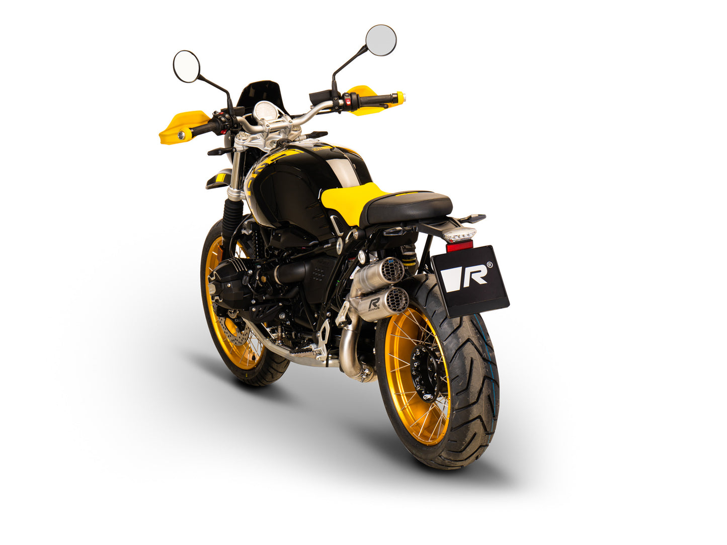 Remus Double Mesh stainless steel brushed homologated slip-on for BMW R NINE-T 2021-2023