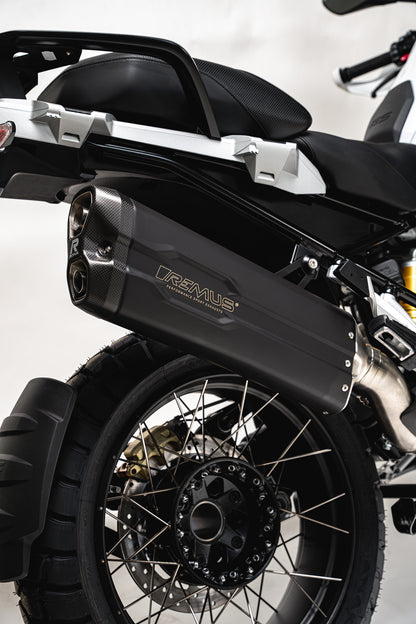 Remus 8 2.0 stainless steel black EC approved slip-on for BMW R 1250 GS /ADVENTURE 2019-2023
