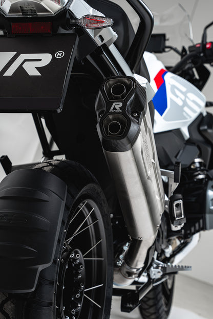 Remus 8 2.0 stainless steel matt racing slip-on for BMW R 1250 GS /ADVENTURE 2019-2023