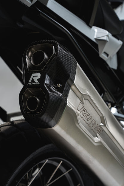 Remus 8 2.0 stainless steel matt racing slip-on for BMW R 1250 GS /ADVENTURE 2019-2023