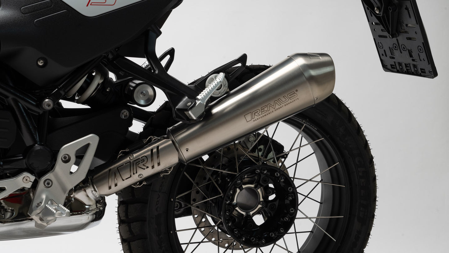 Remus Powercone stainless steel matt racing slip-on for BMW R 12 G/S 2025