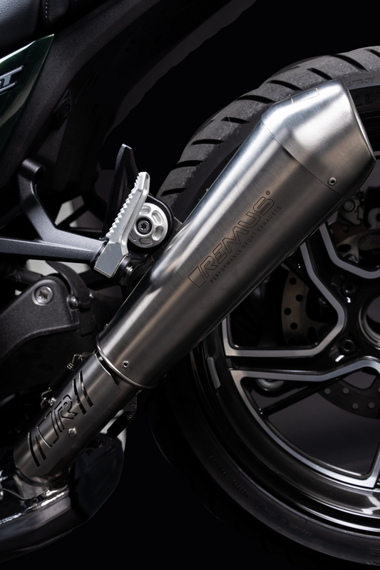 Remus Powercone stainless steel matt racing slip-on for BMW R 12 G/S 2025