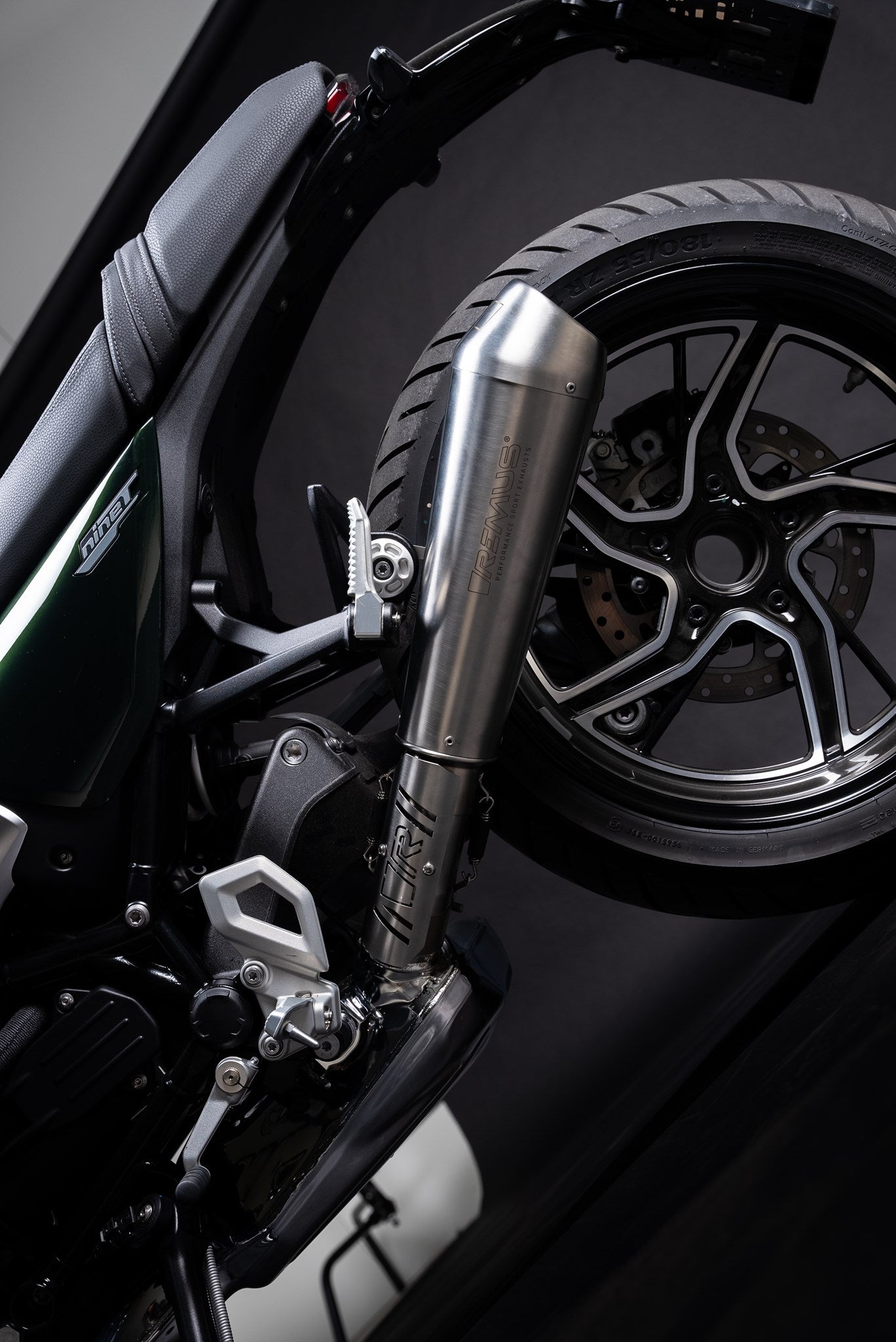 Remus Powercone stainless steel matt racing slip-on for BMW R 12 G/S 2025