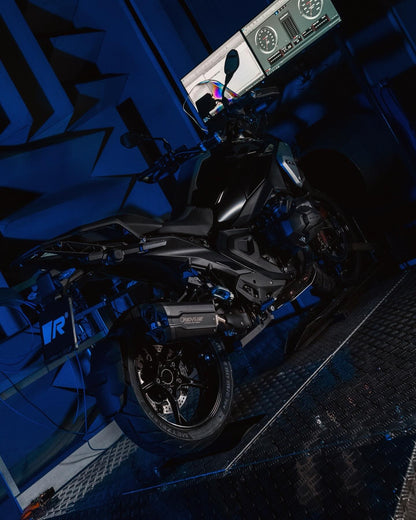 Remus 8 2.0 stainless steel black racing slip-on for BMW R 1300 GS 2023-2025