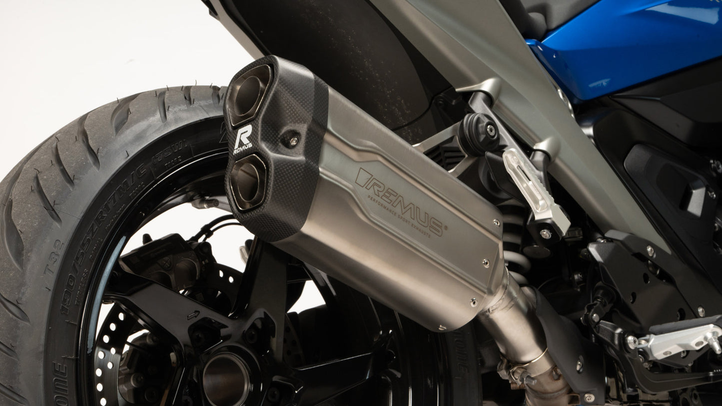 Remus 8 2.0 stainless steel matt racing slip-on for BMW R 1300 RS 2025