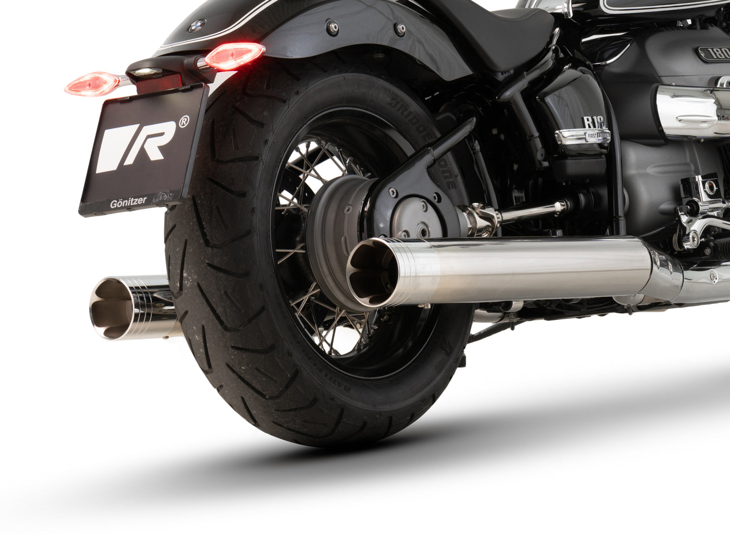 Remus Custom stainless steel chrome slip-ons set EC approved for BMW R18 2021-