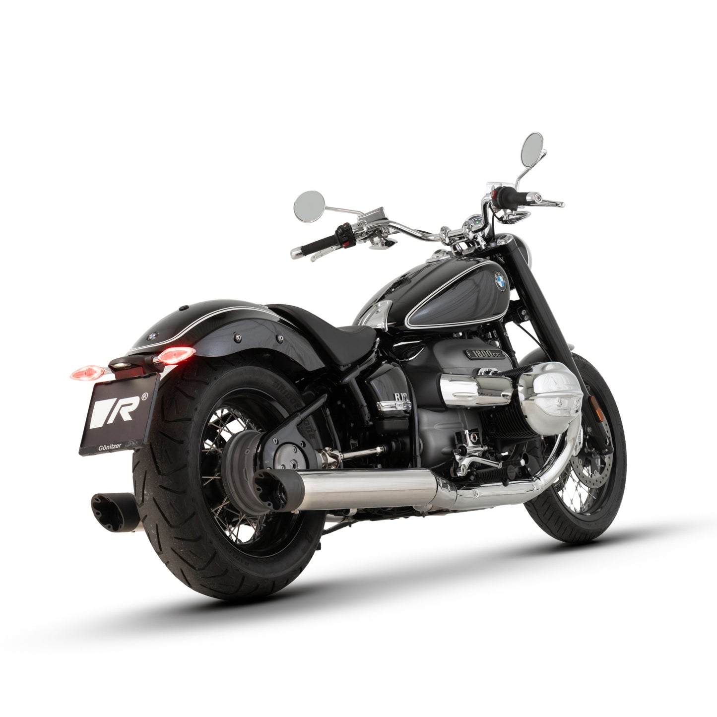 Remus Custom stainless steel chrome slip-ons set racing for BMW R18 2021-