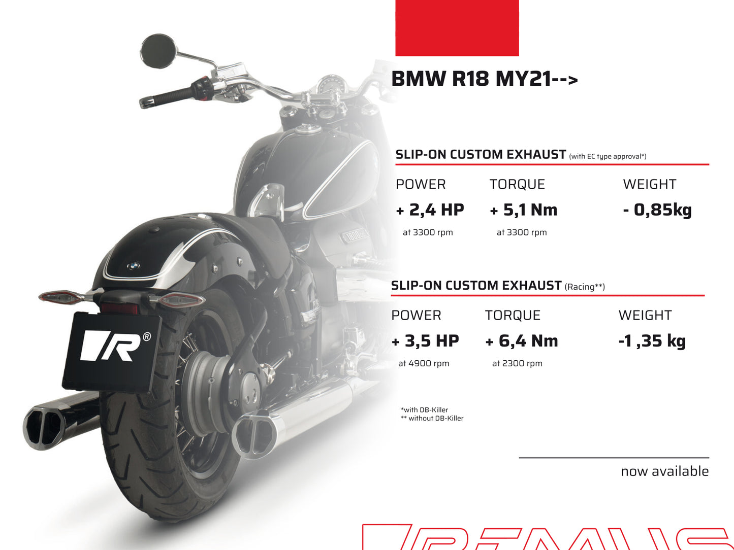 Remus Custom stainless steel black slip-ons set EC approved for BMW R18 2021-