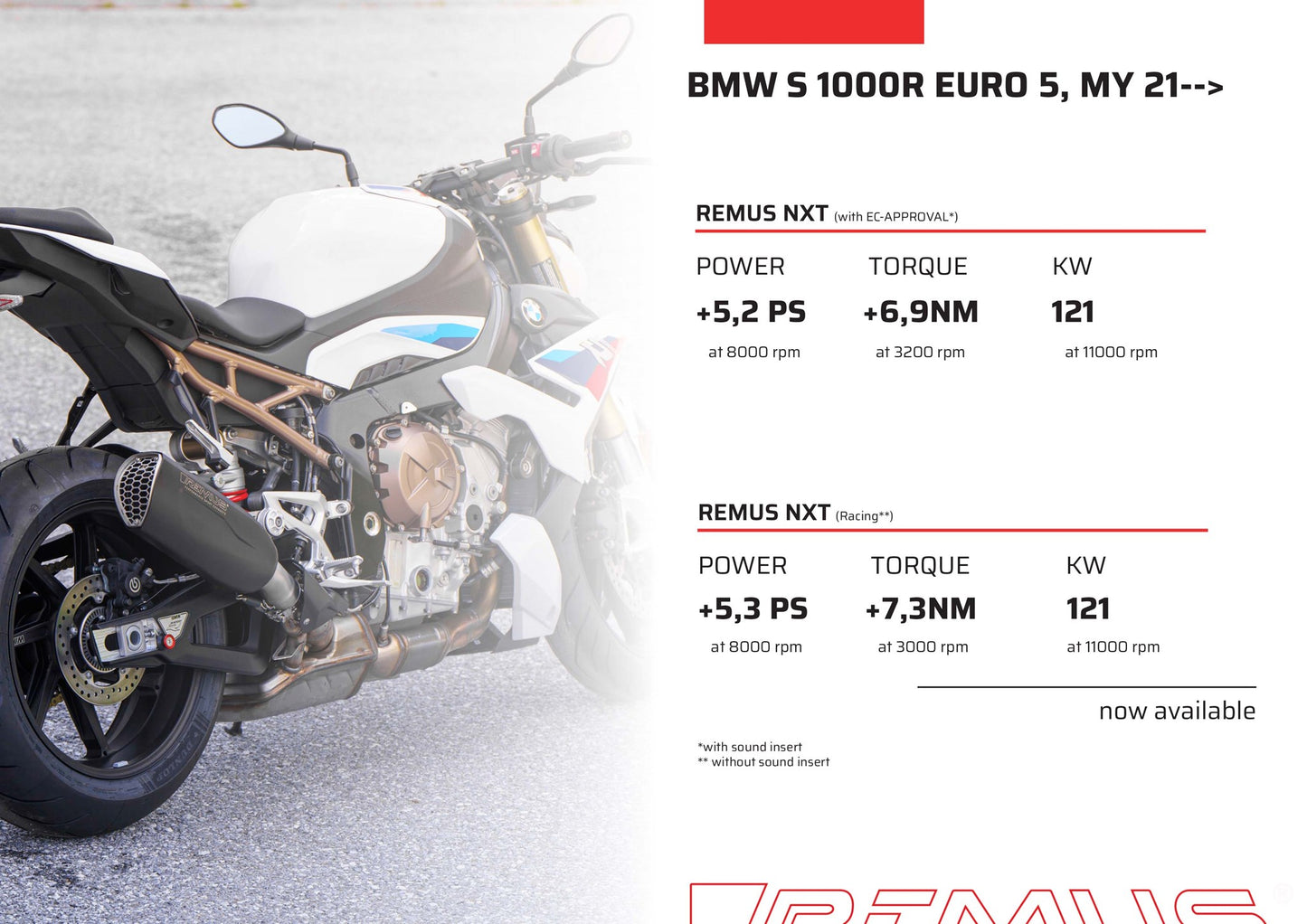 Remus Nxt stainless steel matt EC- approved slip-on for BMW S 1000 R 2021-2023