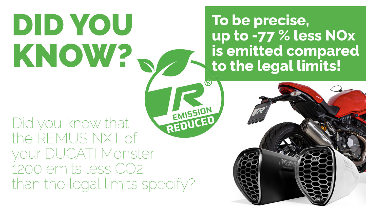 Remus Nxt stainless steel matt EC- approved slip-on for DUCATI MONSTER 1200 /S/R 2017-2021