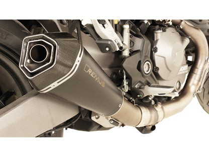 Remus Hypercone stainless steel black racing slip-on for DUCATI MONSTER 821 2014-2017