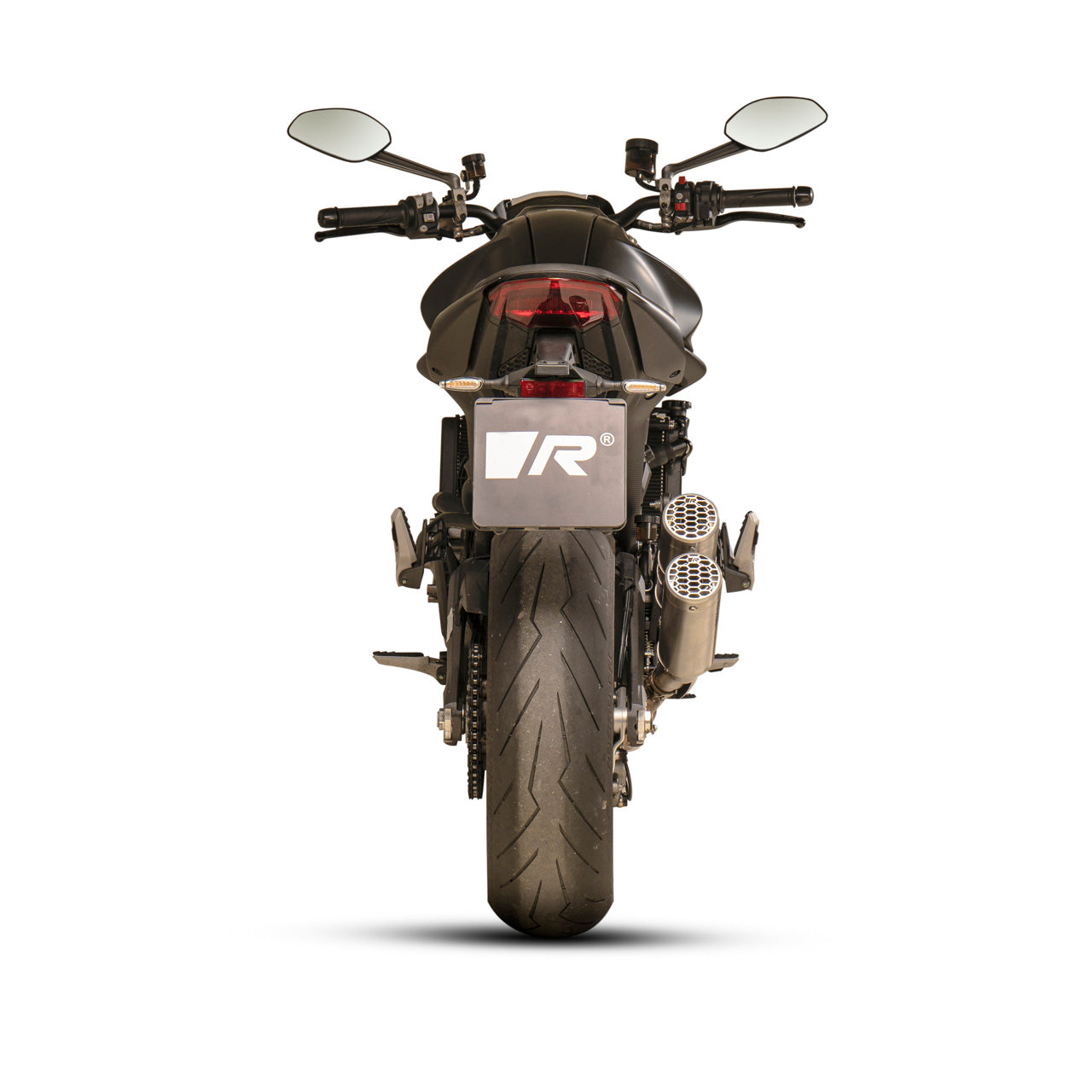 Remus Double Mesh stainless steel brushed homologated slip-on for Ducati Monster 937 2021-2023