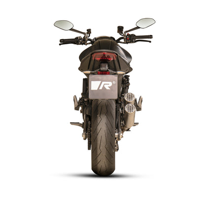 Remus Double Mesh stainless steel brushed racing slip-on for Ducati Monster 937 2021-2023