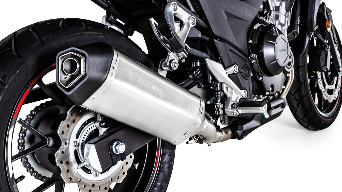 Remus Okami stainless steel matt EC approved slip-on for HONDA CB 500 X 2017-2020