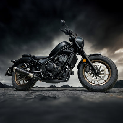Remus Powercone stainless steel black EC- approved slip-on for HONDA CMX 500 REBEL 2024-2025