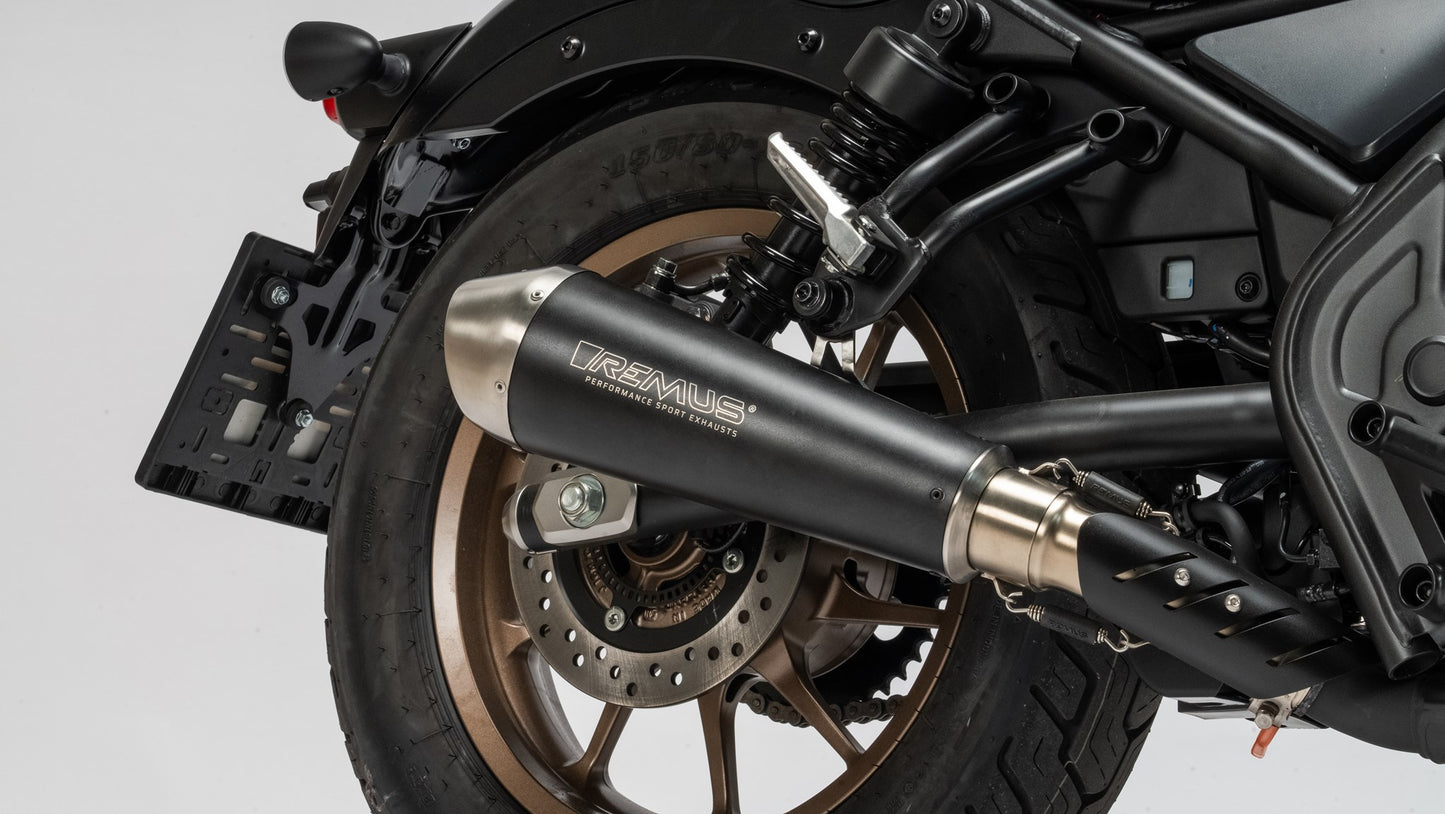 Remus Powercone stainless steel black EC- approved slip-on for HONDA CMX 500 REBEL 2024-2025