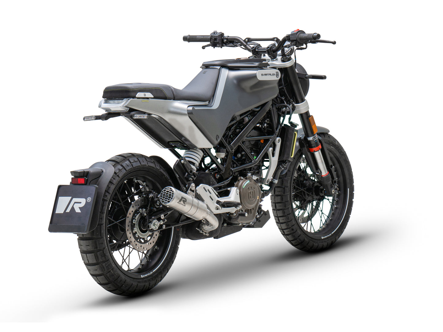 Remus Mesh stainless steel brushed racing slip-on for HUSQVARNA SVARTPILEN 125 2021-2022