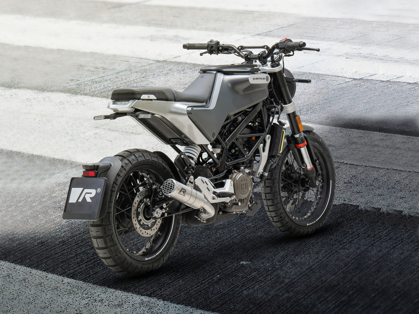 Remus Mesh stainless steel brushed racing slip-on for HUSQVARNA SVARTPILEN 125 2021-2022