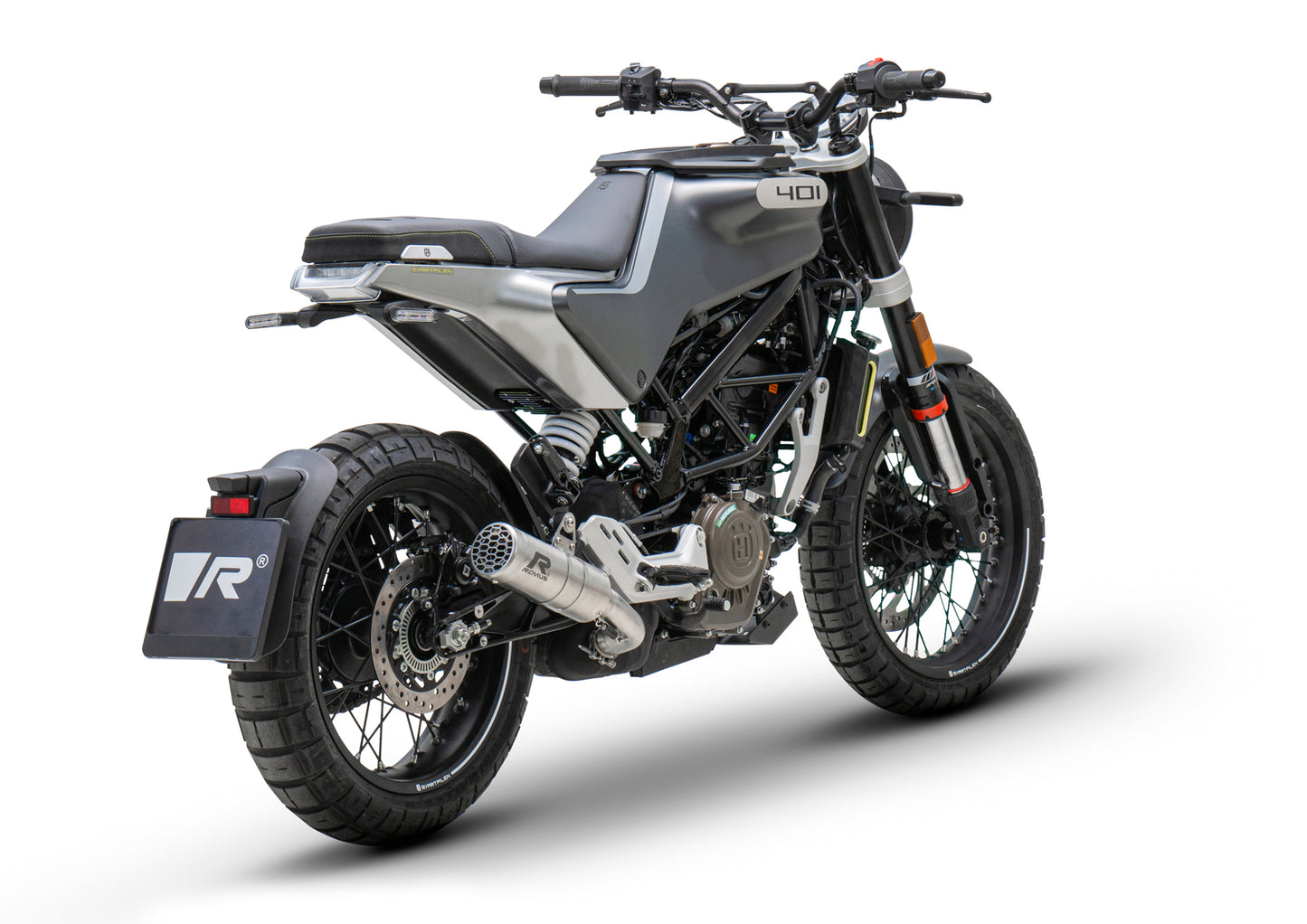 Remus Mesh stainless steel brushed homologated slip-on for HUSQVARNA VITPILEN 401 2023