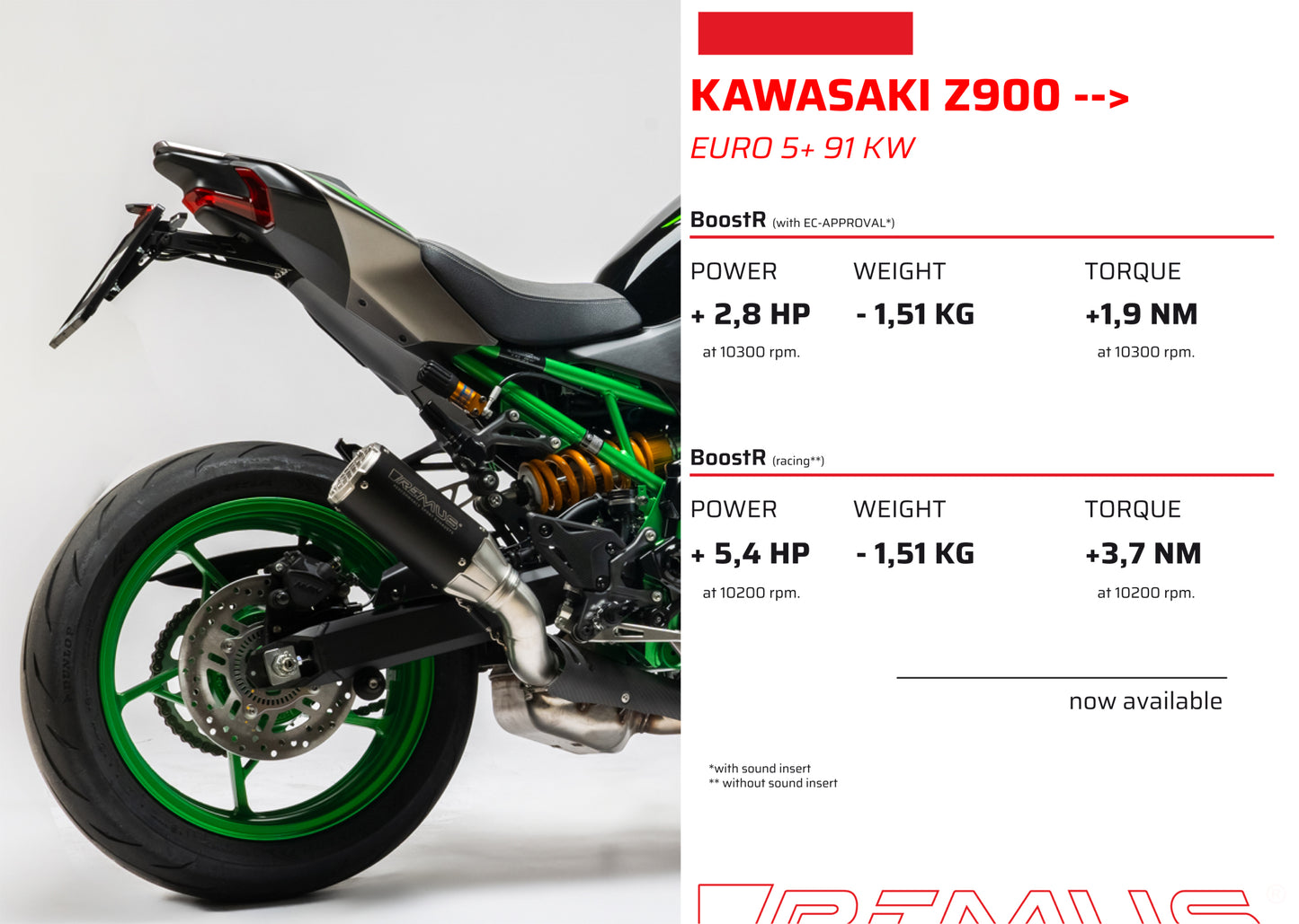 Remus BoostR EC approved slip-on for KAWASAKI Z 900 2025
