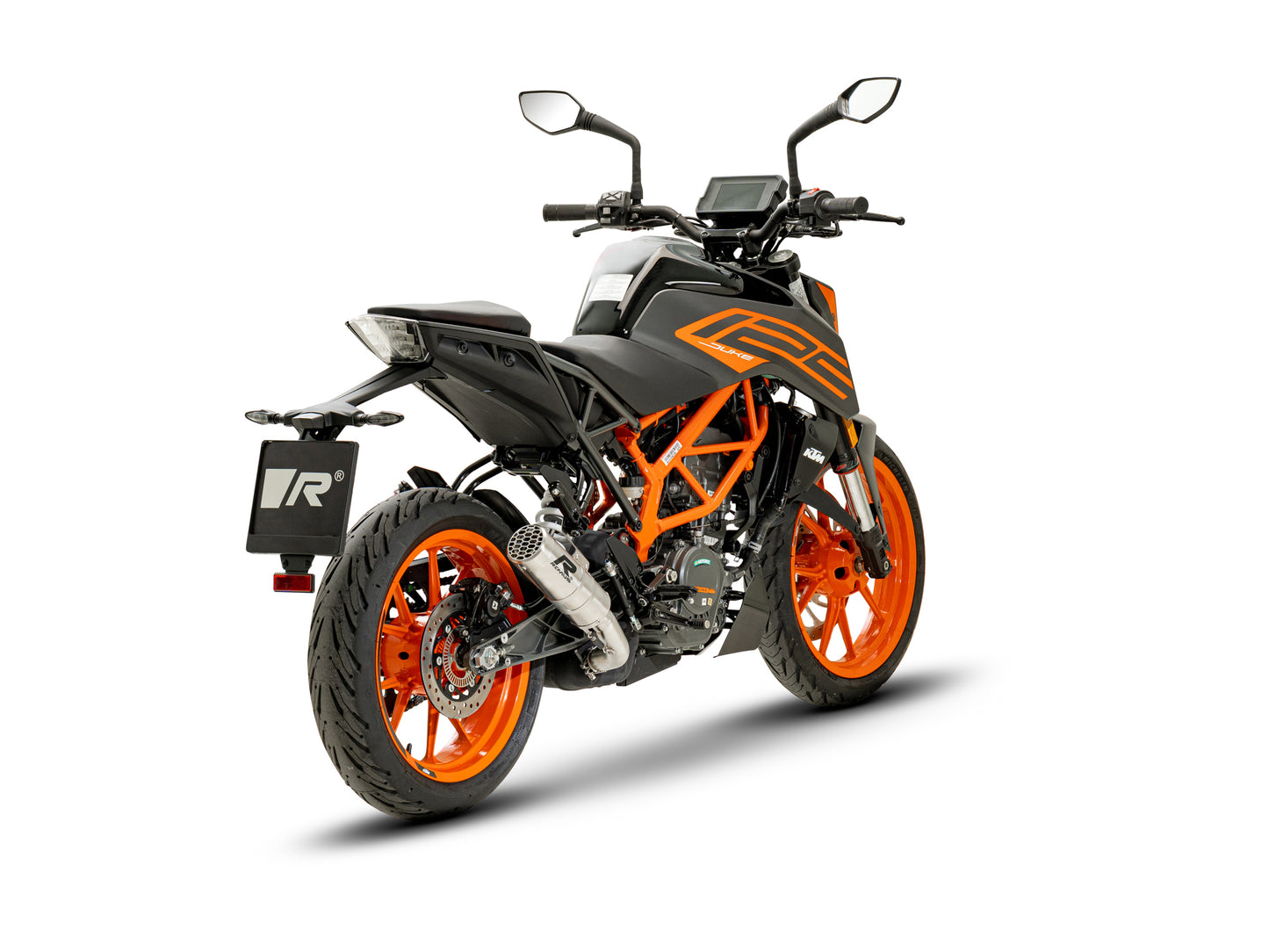 Remus Mesh stainless steel brushed homologated slip-on for KTM 390 DUKE 2021-2023