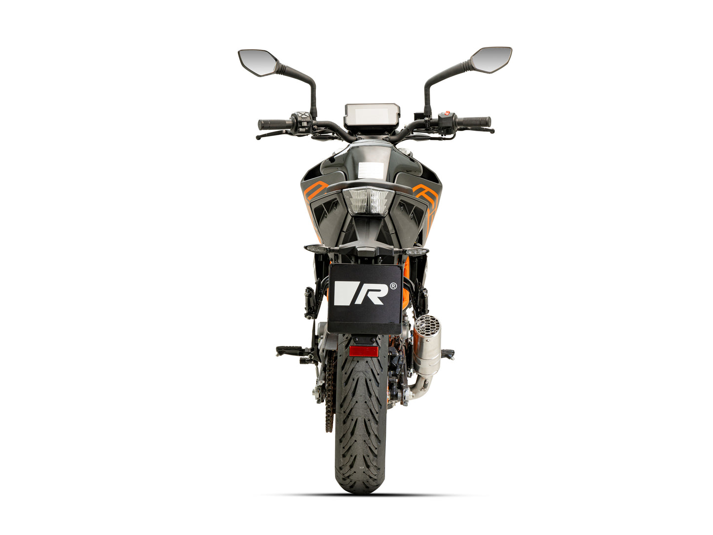 Remus Mesh stainless steel brushed homologated slip-on for KTM 390 DUKE 2021-2023