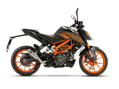 Remus Mesh stainless steel brushed homologated slip-on for KTM 390 DUKE 2021-2023