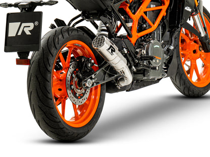 Remus Mesh stainless steel brushed homologated slip-on for KTM 390 DUKE 2021-2023