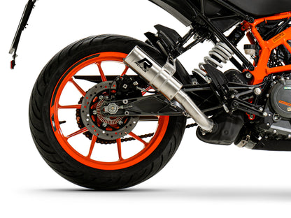 Remus Mesh stainless steel brushed homologated slip-on for KTM 390 DUKE 2021-2023